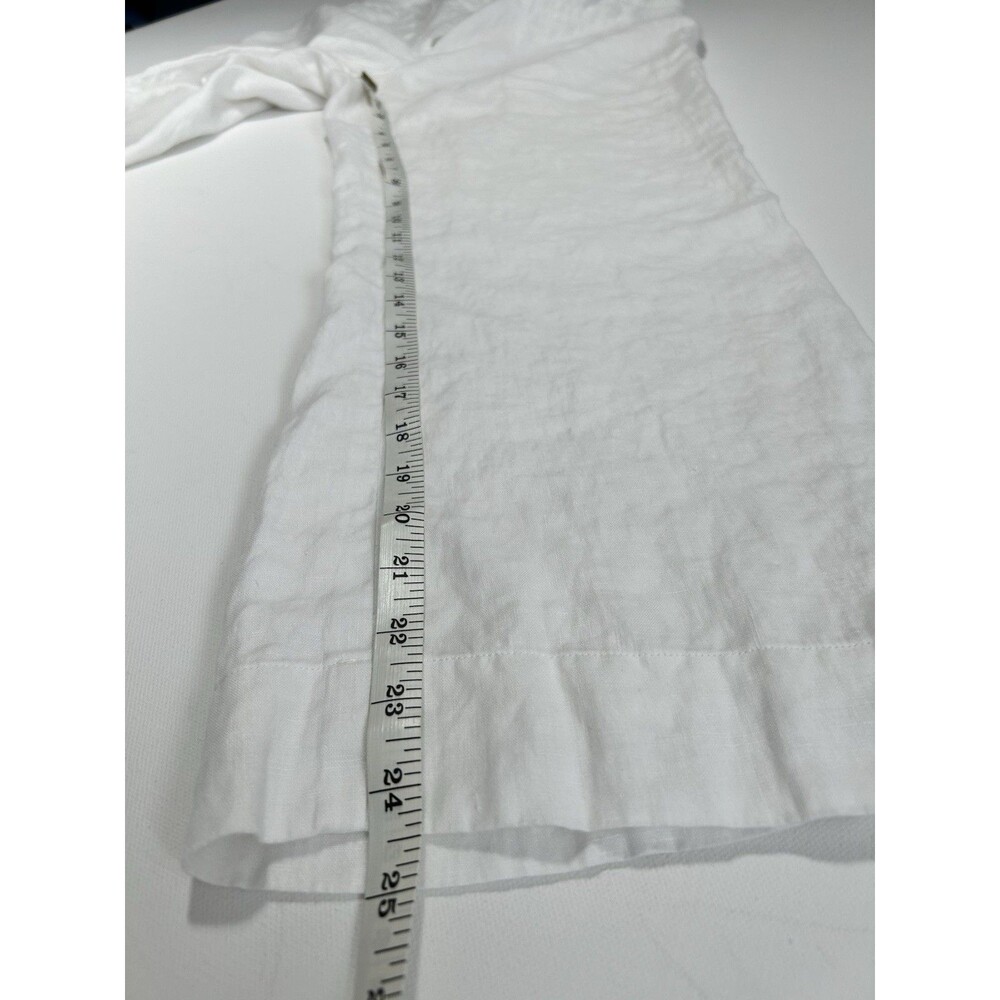 INC White Linen Pants Cropped Lined Soft Wide Leg Coastal Resort Size 8P - Picture 5 of 16